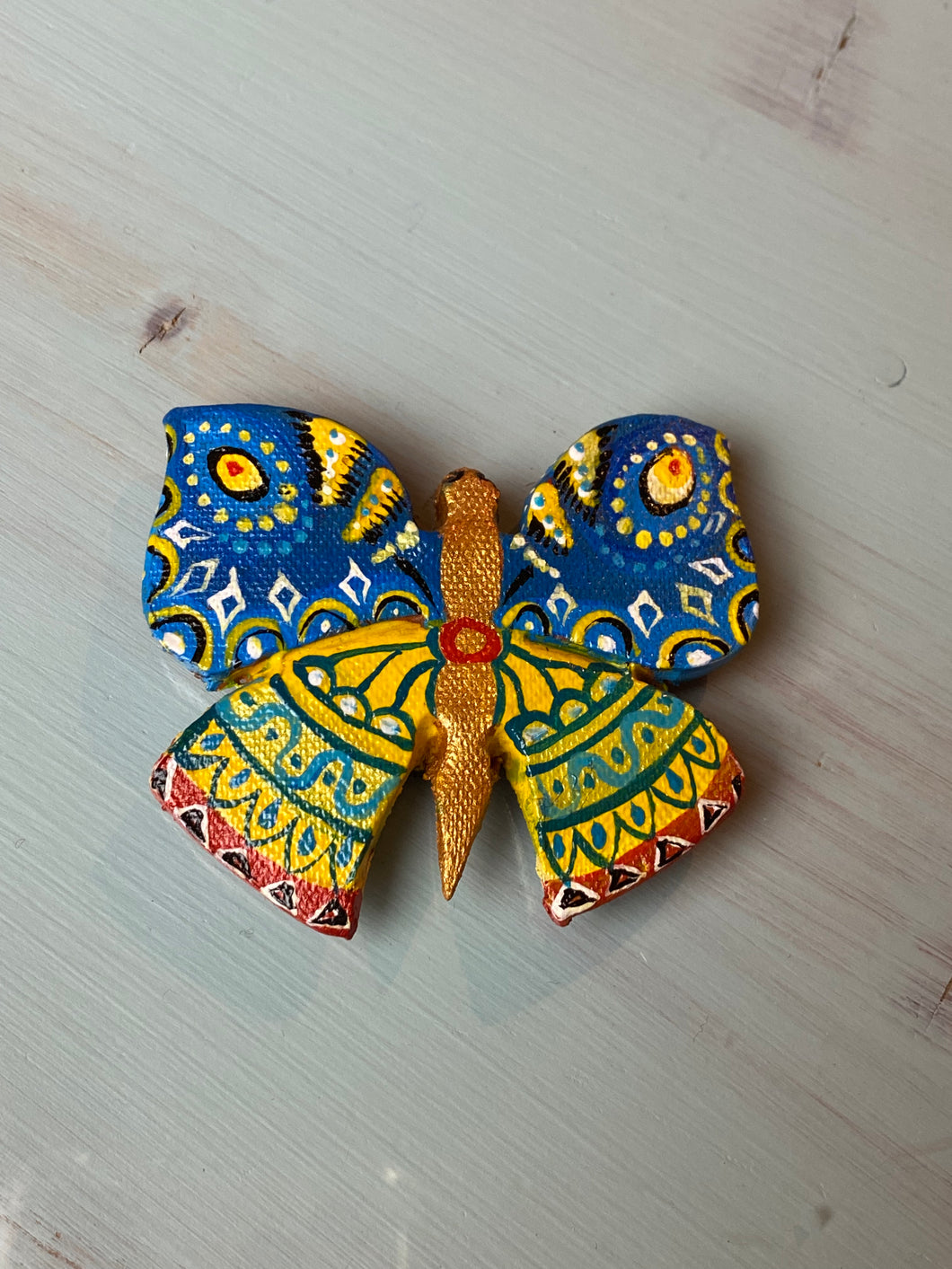 Magnet Schmetterling klein, handbemalt